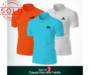 Pack of 3 Casual Polo APN T-shirts